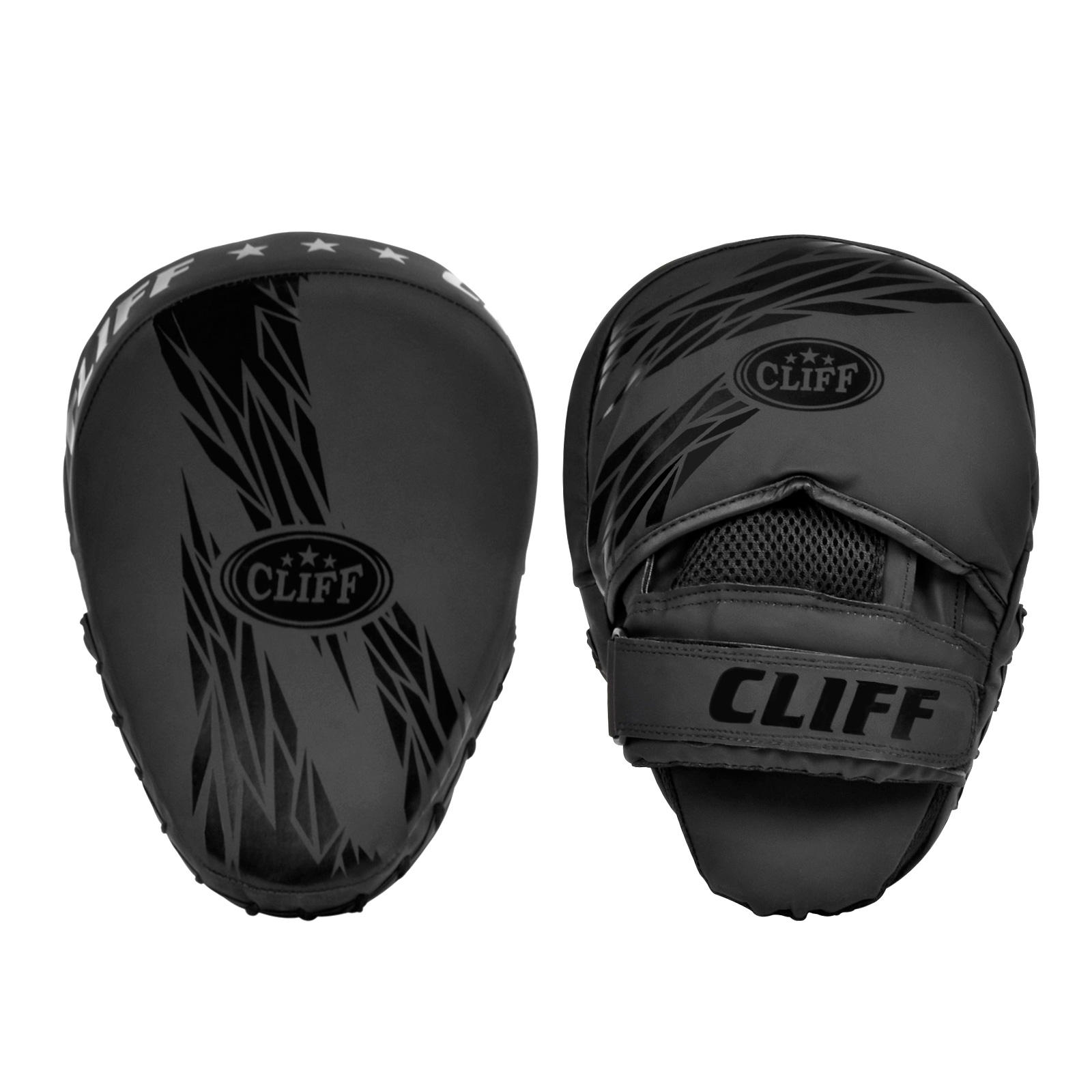 Лапы боксерские CLIFF CS-00003, FLEX, изогнутые, матовые черные